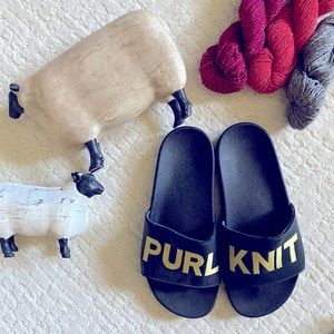💛 BOGO Knit Purl Adidas Custom Adilette Slides